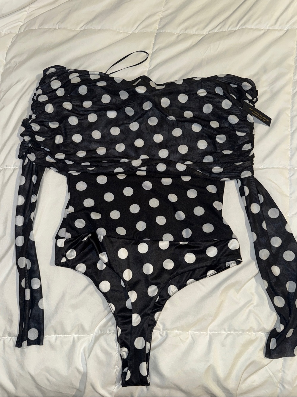 AFRM Maxine Bodysuit in Diagonal Dot - NWT - Picture 5 of 6